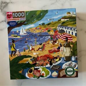 eeBoo Beach Umbrellas 1000 Piece Jigsaw Puzzle